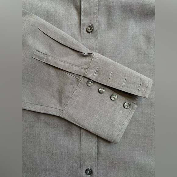 Ed. Bauer ladies wrinkle resistant button down dress shirt  gray grey LG - Picture 7 of 7